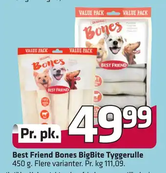 Fleggaard Best friend bones bigbite tyggerulle tilbud