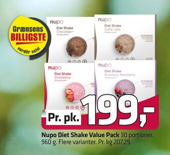Fleggaard Nupo diet shake value pack tilbud