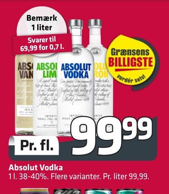 Fleggaard Absolut vodka tilbud
