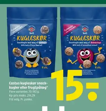 Castus kugleskør snack- kugler eller frugtpålæg