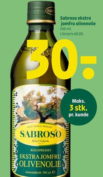 Coop 365 Sabroso ekstra jomfru olivenolie tilbud