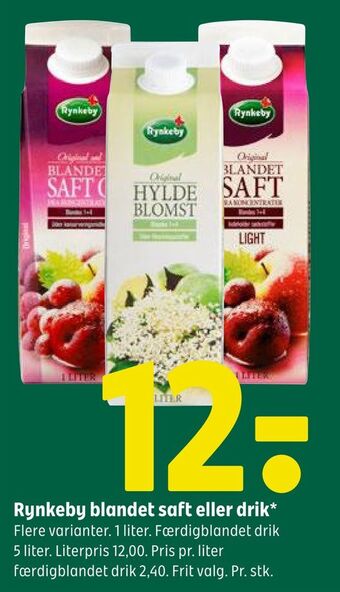 Coop 365 Rynkeby blandet saft eller drik tilbud