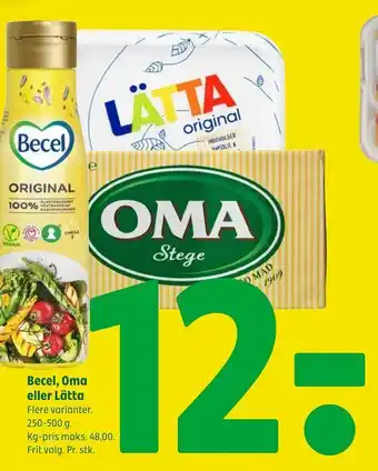 Coop 365 Becel, oma eller lätta tilbud