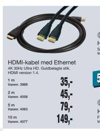 Harald Nyborg HDMI-kabel med Ethernet tilbud