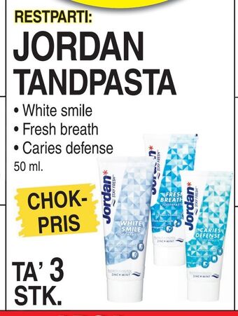 ABC Lavpris Jordan tandpasta tilbud