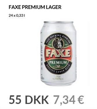 Nielsen's Discount Faxe premium lager tilbud