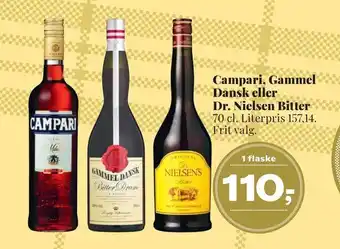 Dagli'Brugsen Campari, gammel dansk eller dr. nielsen bitter tilbud
