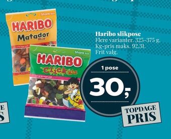 Dagli'Brugsen Haribo slikpose tilbud