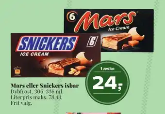 Dagli'Brugsen Mars eller snickers isbar tilbud