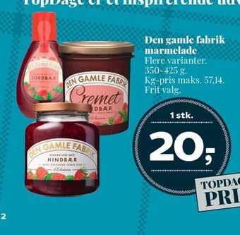 Dagli'Brugsen Den gamle fabrik marmelade tilbud