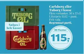 Dagli'Brugsen Carlsberg eller tuborg tilbud