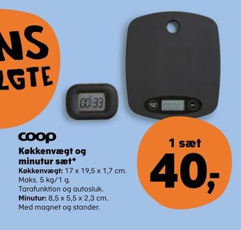 Kvickly Køkkenvægt og minutur sæt tilbud