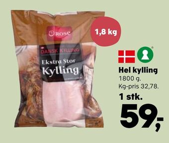 Kvickly Hel kylling tilbud