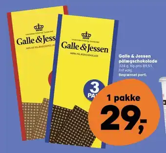 Kvickly Galle & jessen pålægschokolade tilbud