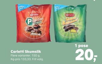 Kvickly Carletti skumslik tilbud