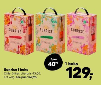 Kvickly Sunrise i boks tilbud