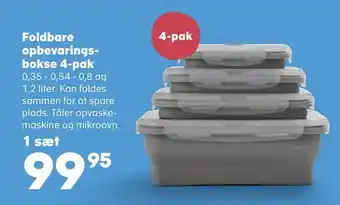 Foldbare opbevaringsbokse 4-pak