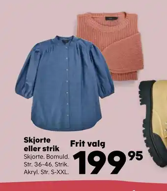 Kvickly Skjorte eller strik tilbud