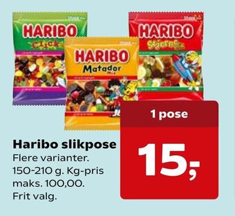 SuperBrugsen Haribo slikpose tilbud