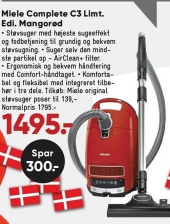 Bilka Miele complete c3 limt. edi. mangorød tilbud