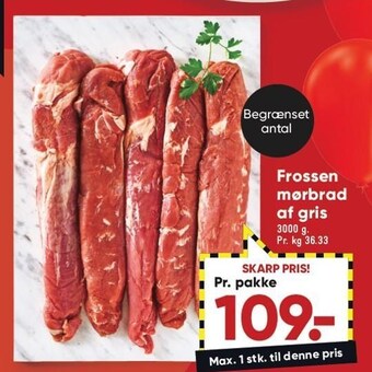 Bilka Frossen mørbrad af gris tilbud