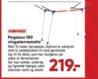 Bilka Pegasus 150 vingetørrestativ tilbud