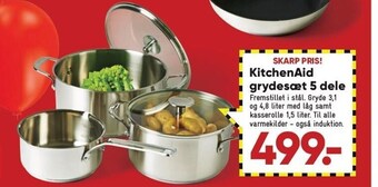 Bilka Kitchenaid grydesæt 5 dele tilbud
