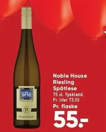 Bilka Noble house riesling spätlese tilbud