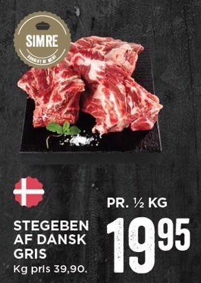 MENY Stegeben af dansk gris tilbud