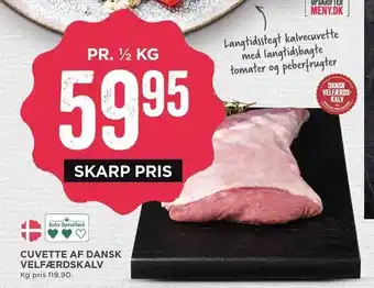 MENY Cuvette af dansk velfærdskalv pr kg tilbud