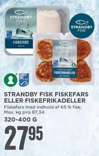 MENY Strandby fisk fiskefars el. fiskefrikadeller tilbud