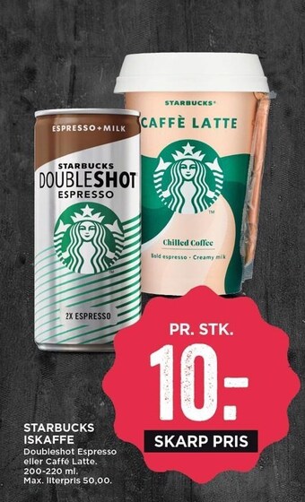 MENY Starbucks iskaffe tilbud