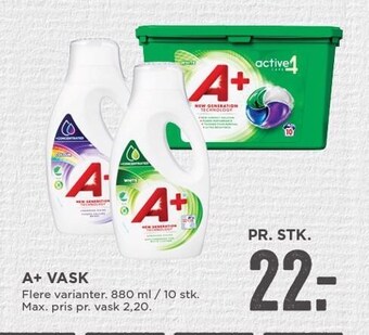 MENY A+ vask tilbud