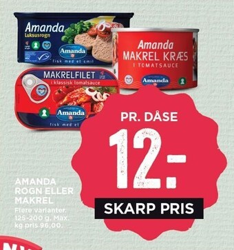 MENY Amanda rogn el. makrel tilbud
