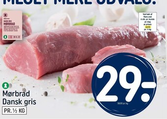 REMA 1000 Mørbrad dansk gris tilbud