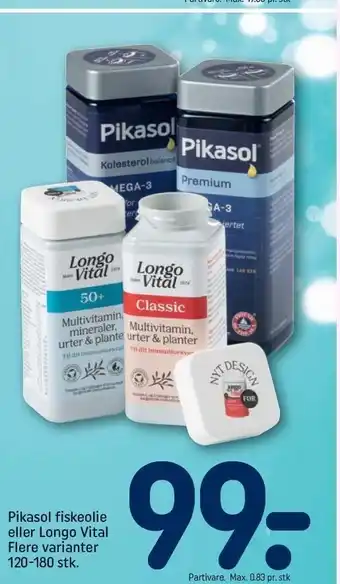 Pikasol fiskeolie el. longo vital