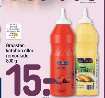 REMA 1000 Graasten ketchup el. remoulade tilbud