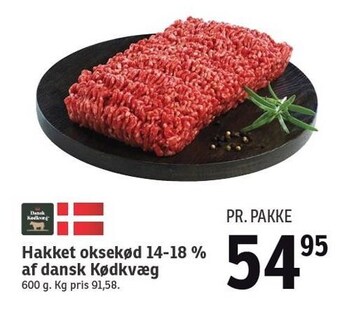 SPAR Hakket oksekød 14-18% af dansk kødkvæg tilbud