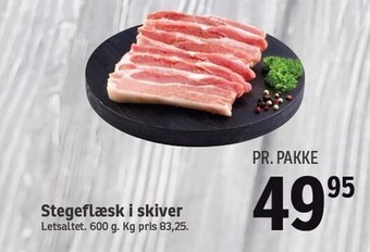 Stegeflæsk i skiver
