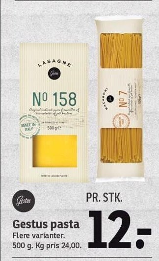 SPAR Gestus pasta tilbud