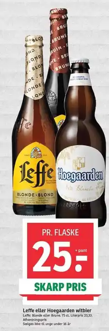SPAR Leffe el. hoegaarden witbier tilbud