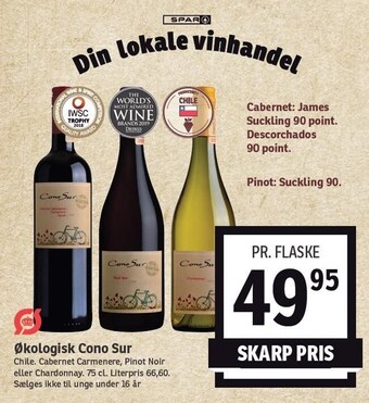 SPAR Økologisk cono sur tilbud