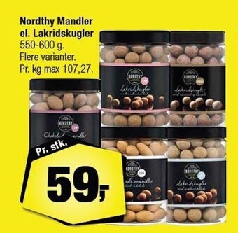 Calle Nordthy mandler el. lakridskugler tilbud