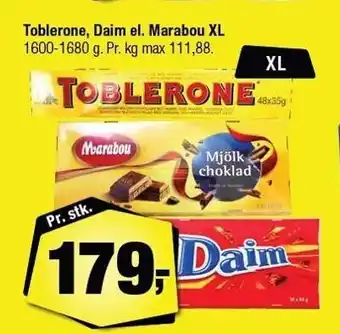 Calle Toblerone, daim & marabou xl tilbud