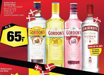 Calle Gordon's gin el. smirnoff vodka tilbud