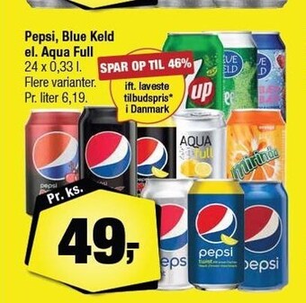 Calle Pepsi, blue keld el. aqua full tilbud