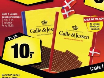 Calle Galle & jessen pålægschokolade tilbud