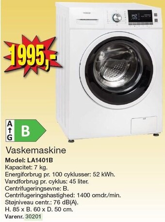 Harald Nyborg Vaskemaskine tilbud