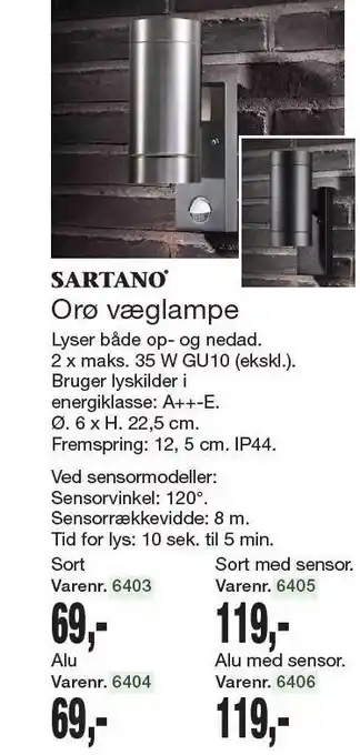 Harald Nyborg Orø væglampe tilbud