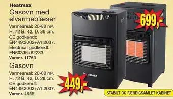 Harald Nyborg Gasovn m. elvarmeblæser el. gasovn tilbud